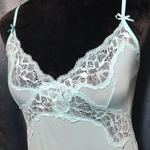 Vintage Victoria Secret Baby Blue Lace Nightgown